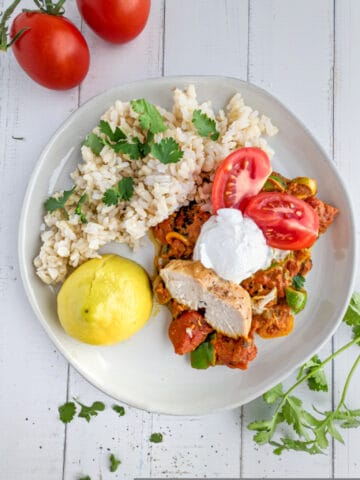 Chicken Choila with brown rice