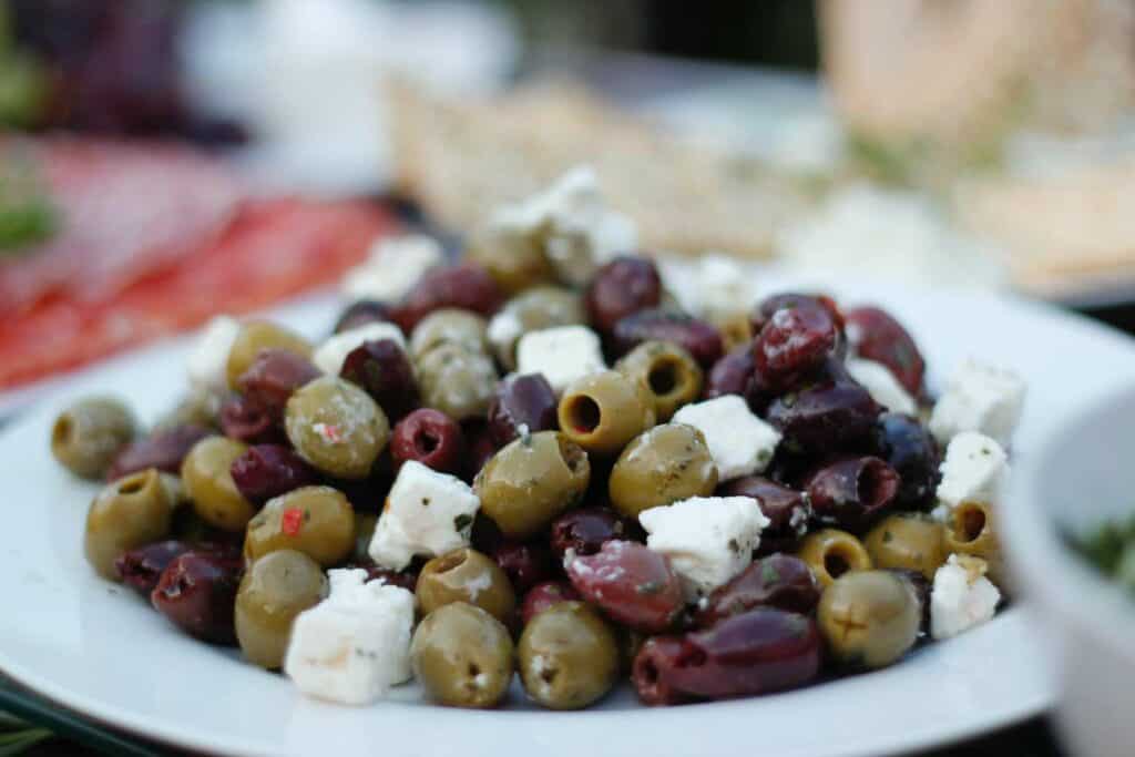 olives with feta cheese