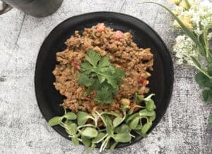 Puerto Rican Picadillo Plated.